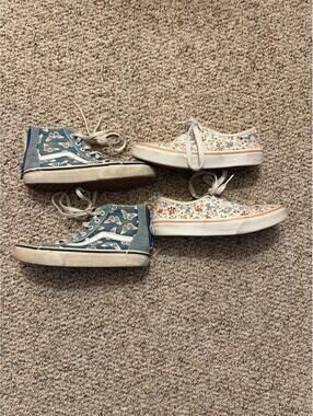Vans (2) kids shoes butterfly’s/ flowers